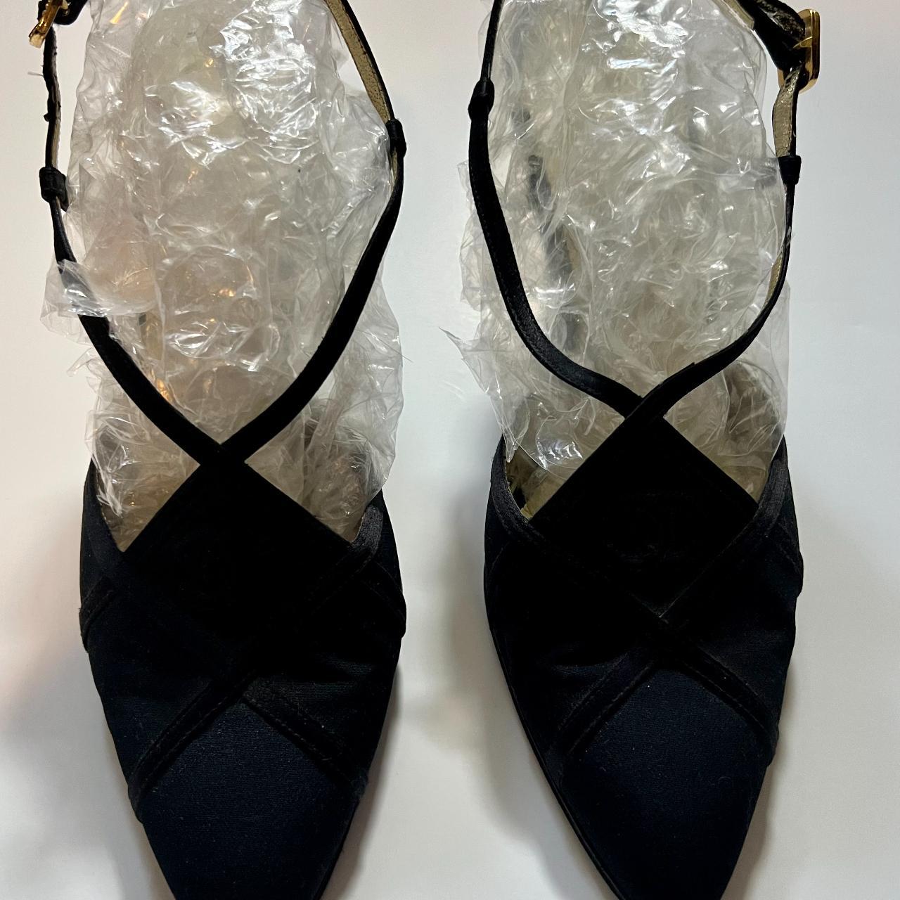 Chanel Silk Satin Evening Shoes Classic Chanel  Depop