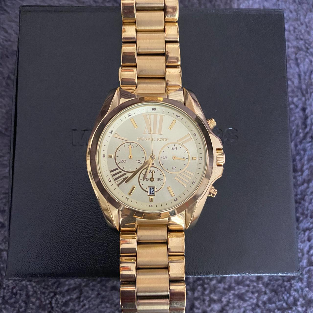 MICHAEL KORS Oversized Camille Pavé Gold-Tone Watch New - Depop