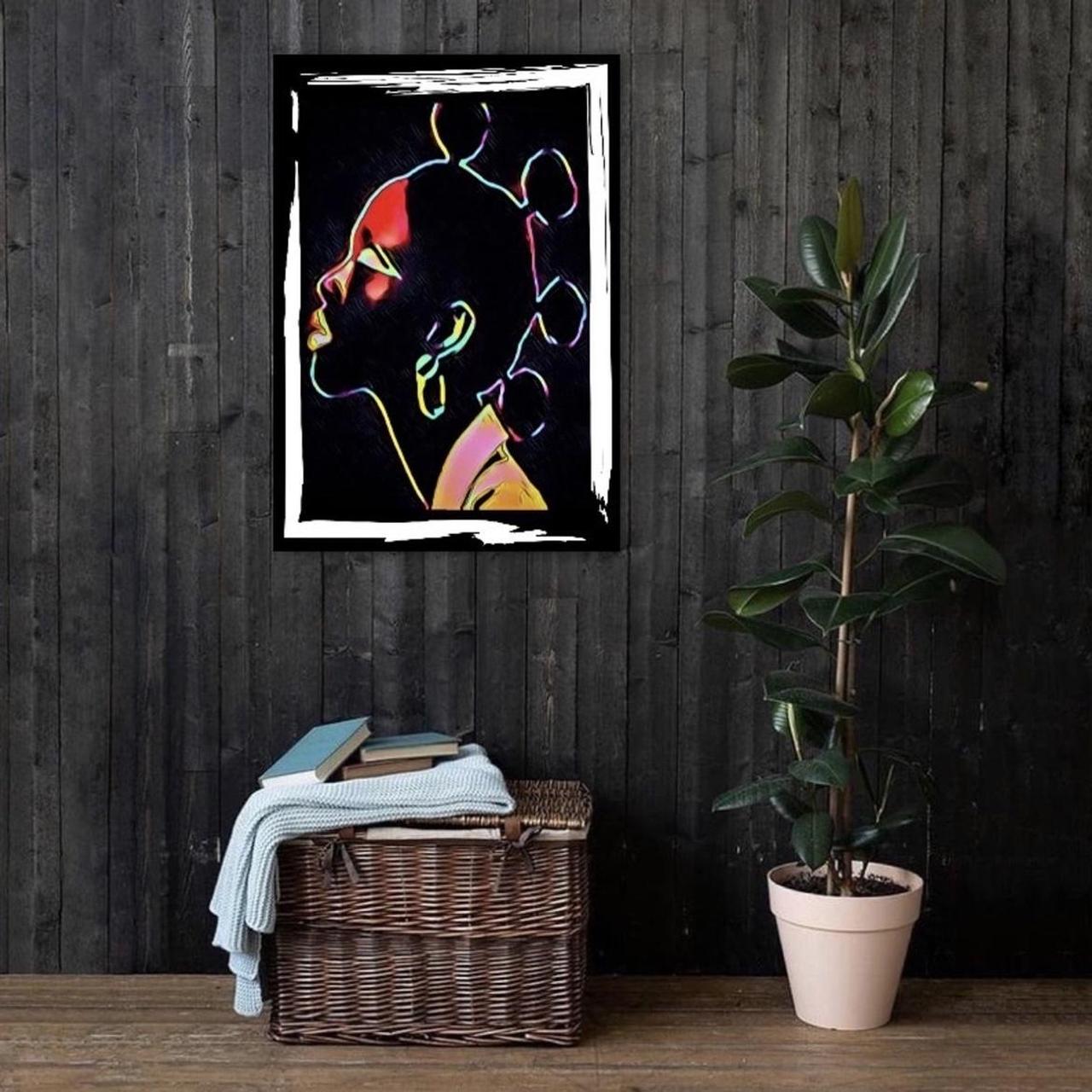 Afro Art Canvas print wall hanging from the Canvas... - Depop