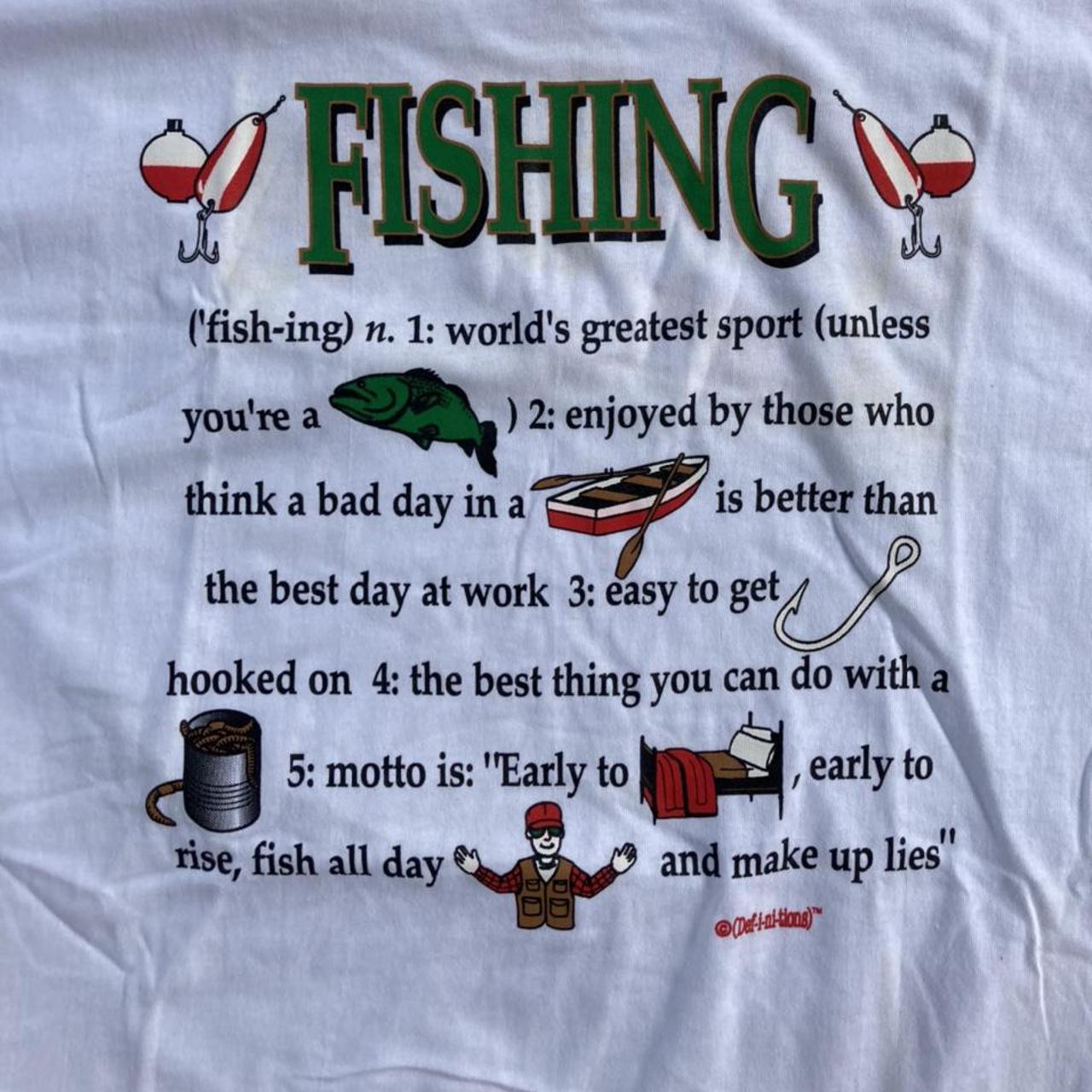 Vintage Fishing Funny Dictionary Tshirt from the... Depop