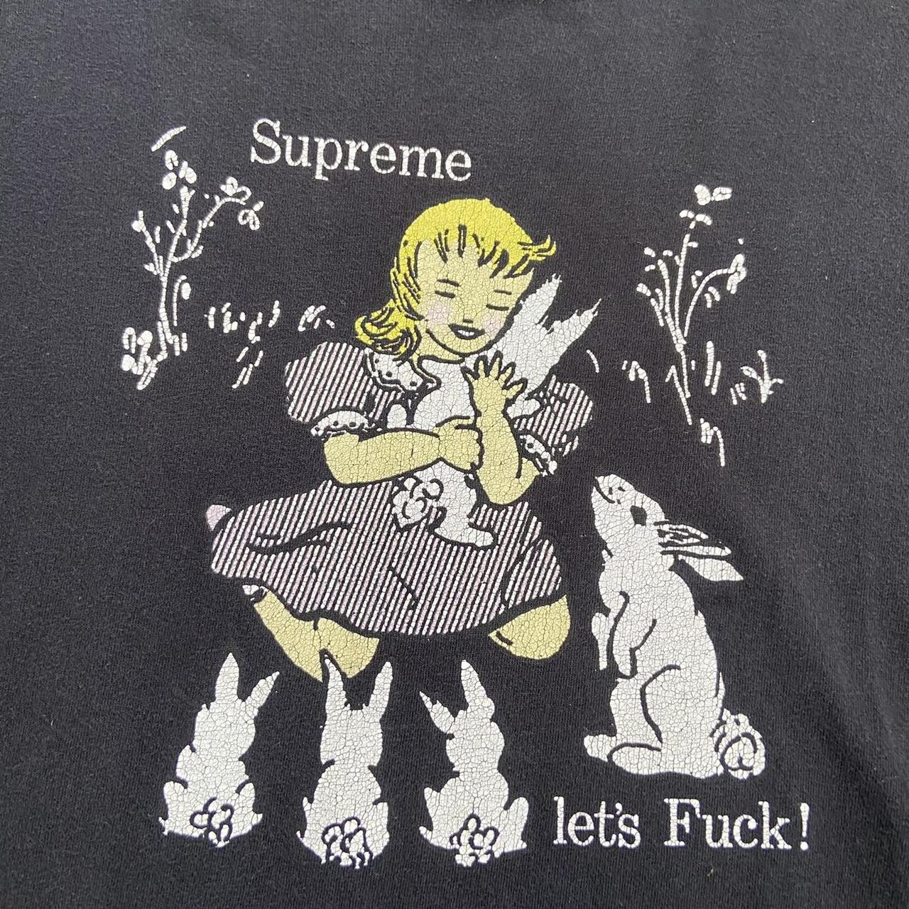 Supreme Black Let s Fuck Bunny Tshirt Size XL Armpit. Depop