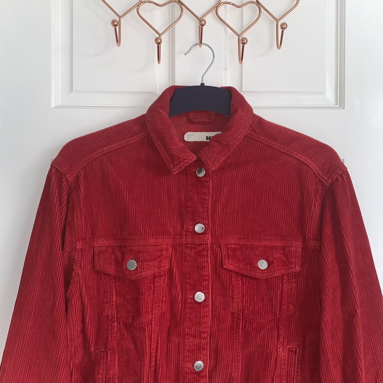 RED CORDUROY JACKET WOMENS SIZE 8 Great... Depop