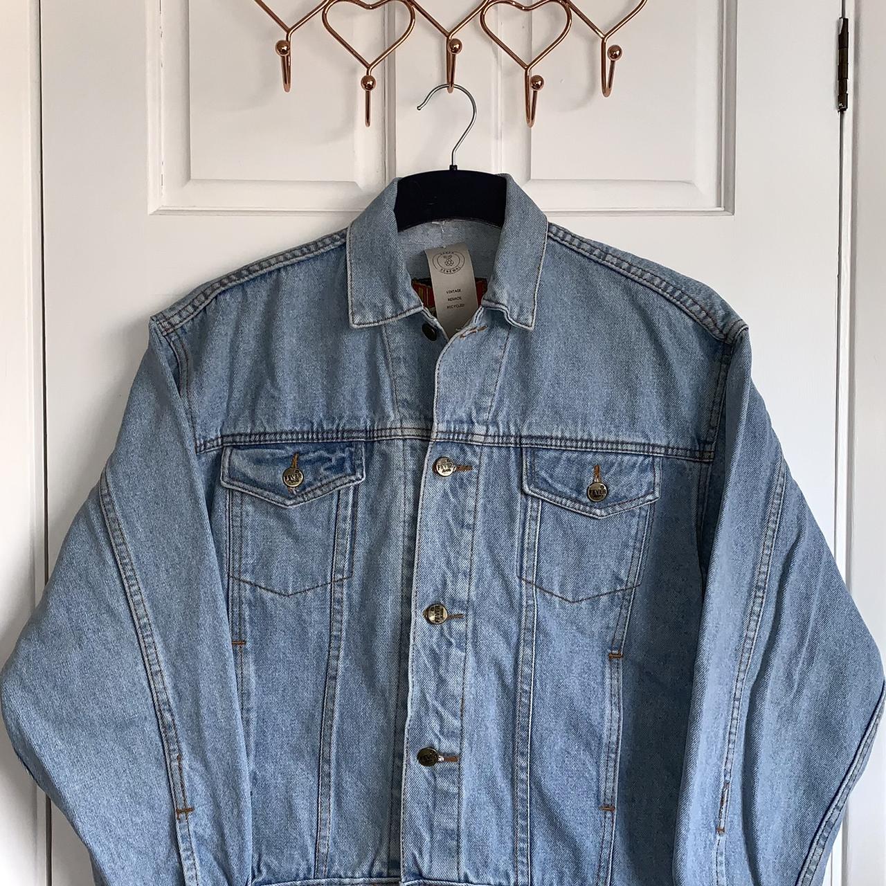 Urban Outfitters Women's Blue and White Jacket | Depop