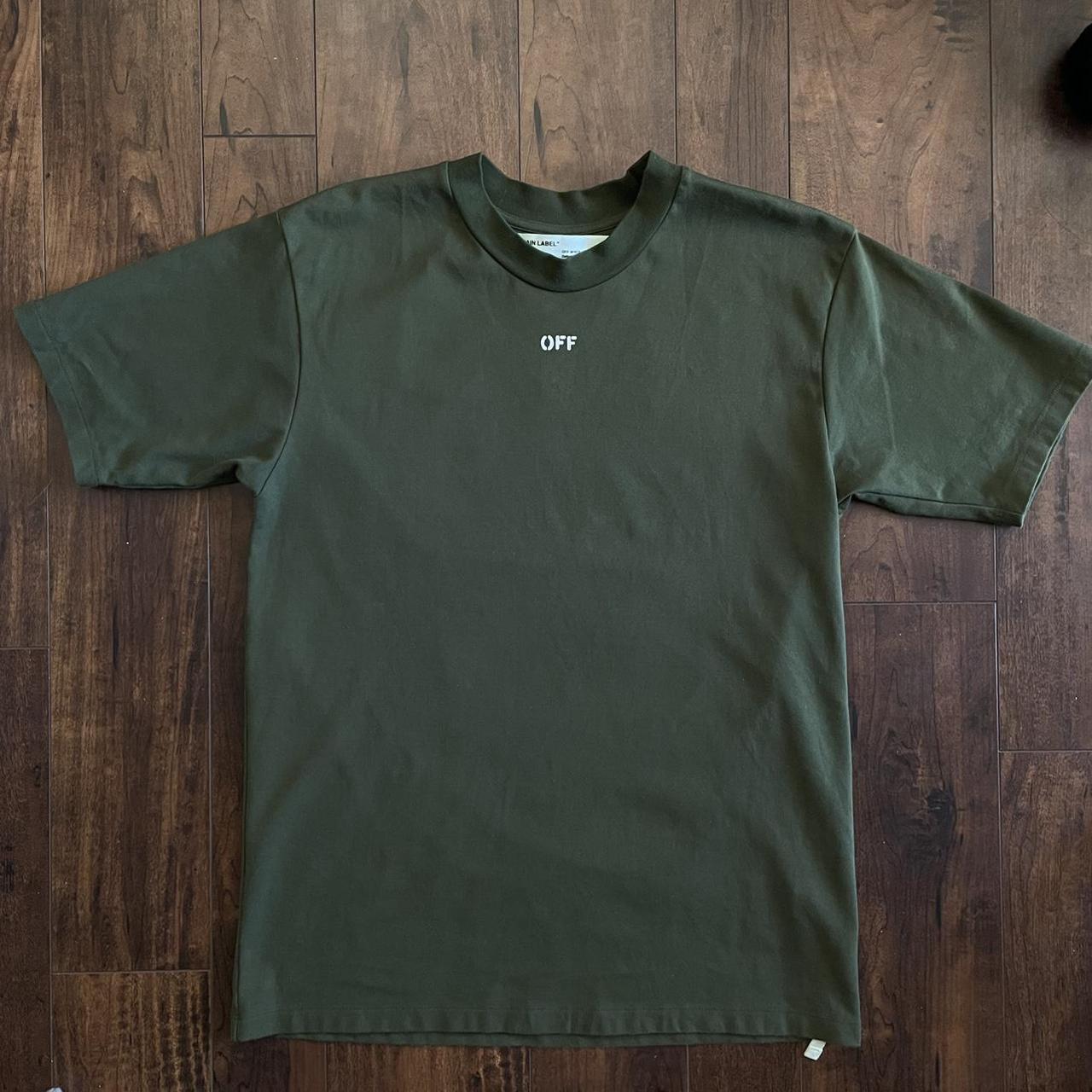 Off White Co Virgil Abloh Velvet Flocked Camouflage T Shirt Green Siz, $285, Barneys New York
