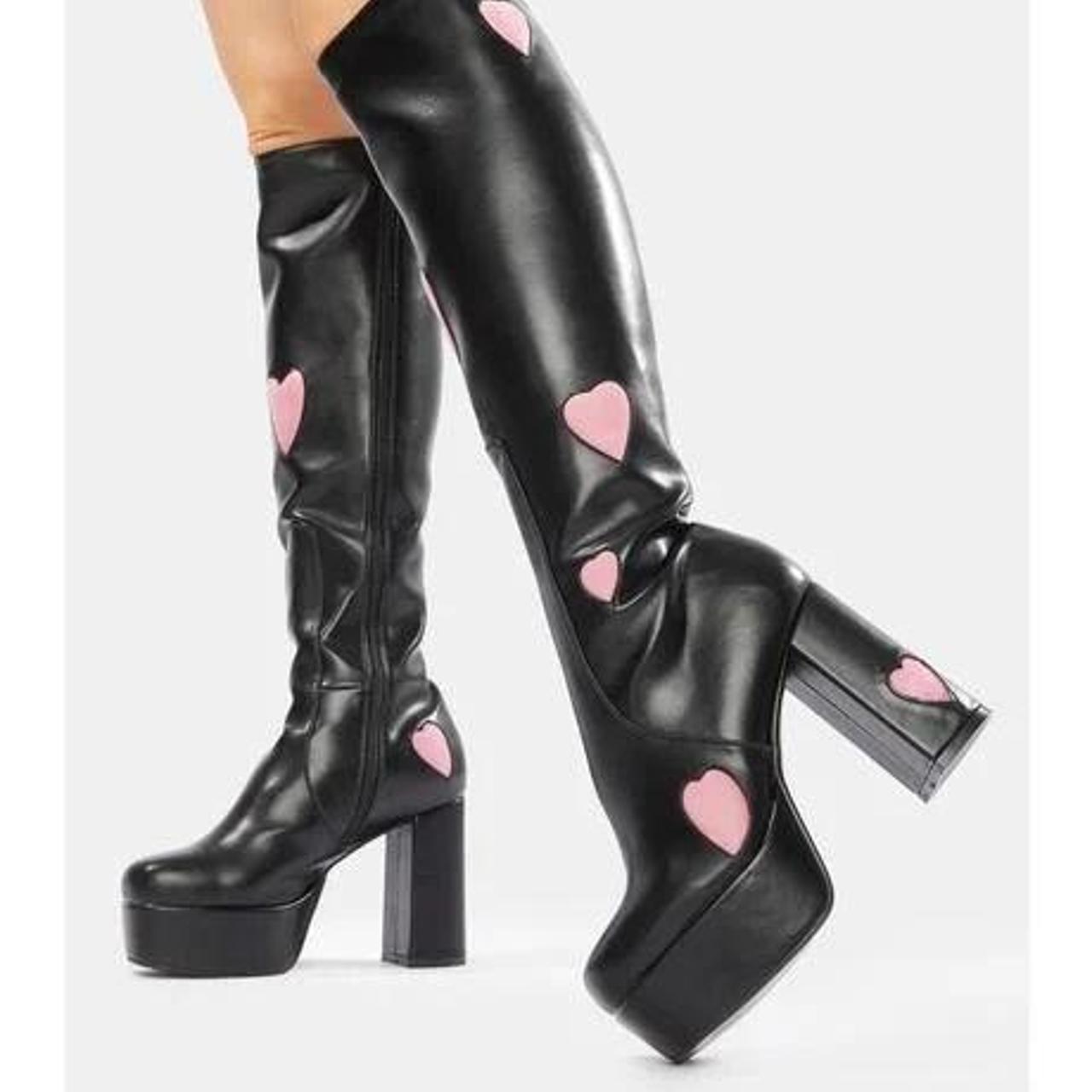 lamoda lockdown knee high boots
