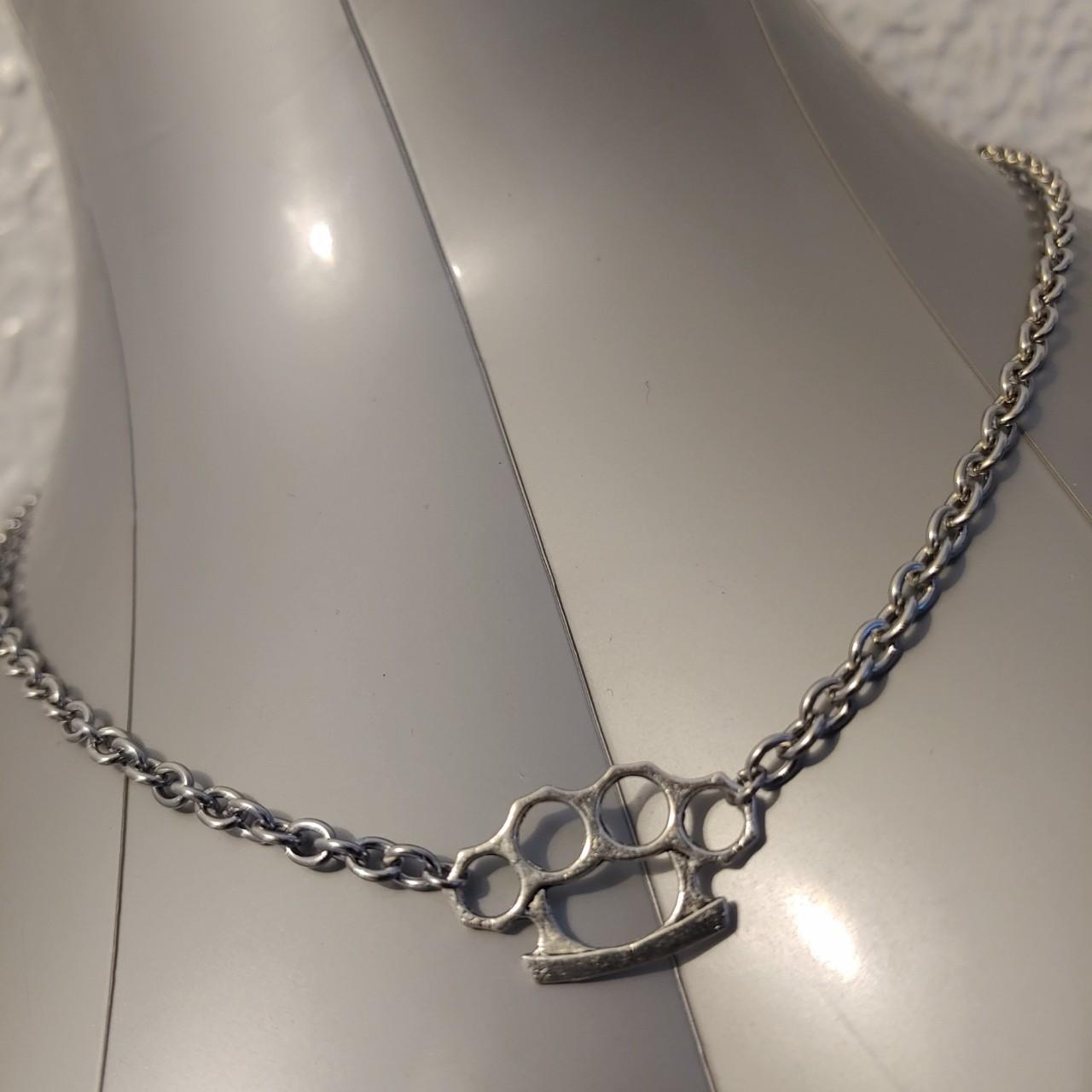 Brass Knuckle Chain Necklace The Length Of This... Depop