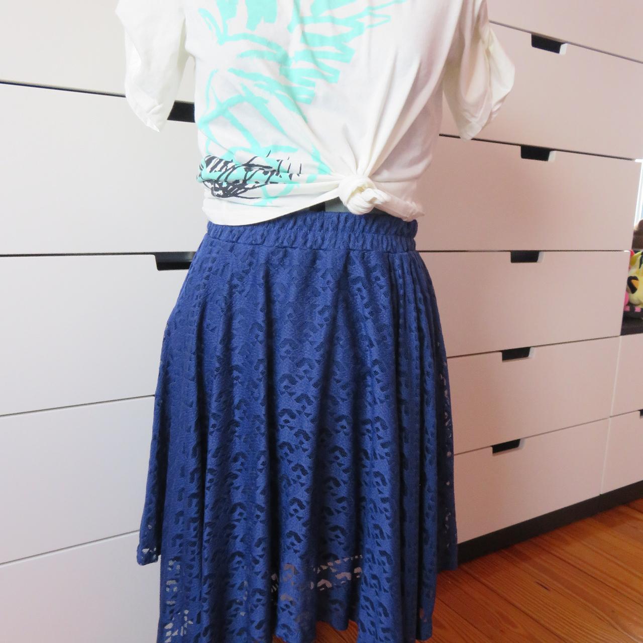 No Boundaries Blue Lace Skirt Size Depop