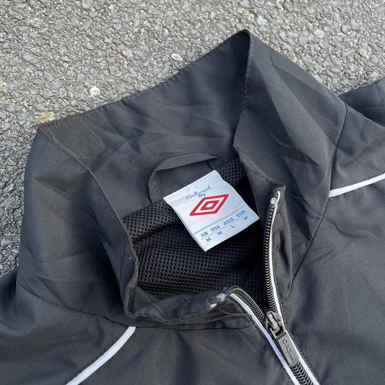 Umbro Sports Shell Suit Windbreaker Jacket. Black   - Depop