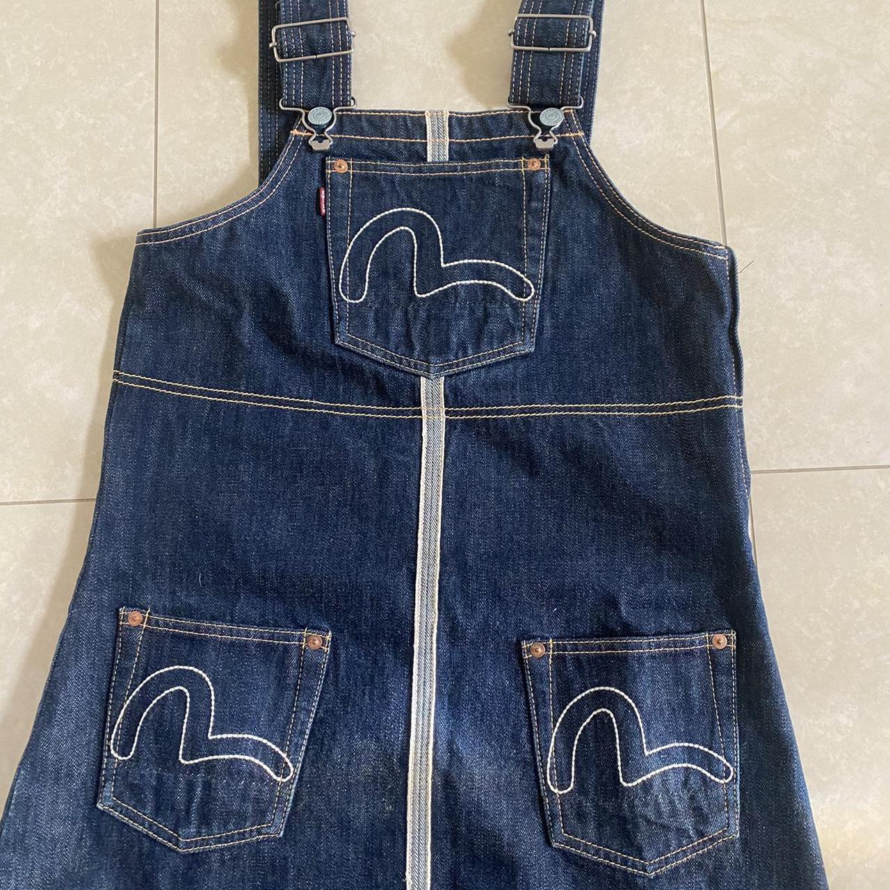 Evisu extremely rare dead stock overalls dark blue... - Depop