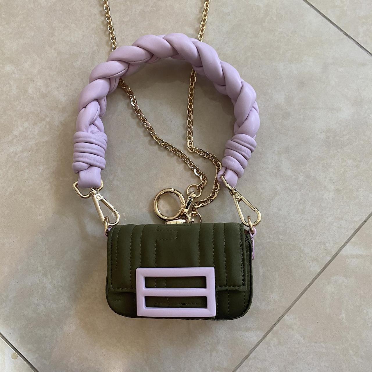 Mini “fendi” like small purse with green as main... - Depop