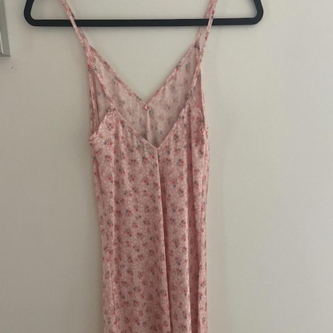 Jill Stuart Pink Floral Slip Dress Long Pink Floral Depop