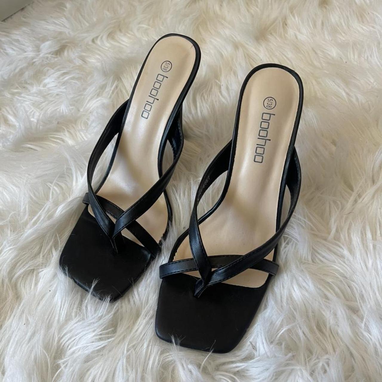 Boohoo Women's Black Mules | Depop