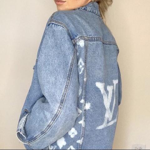 Louis Vuitton Grey Denim Jacket Rare Sold out LTD - Depop