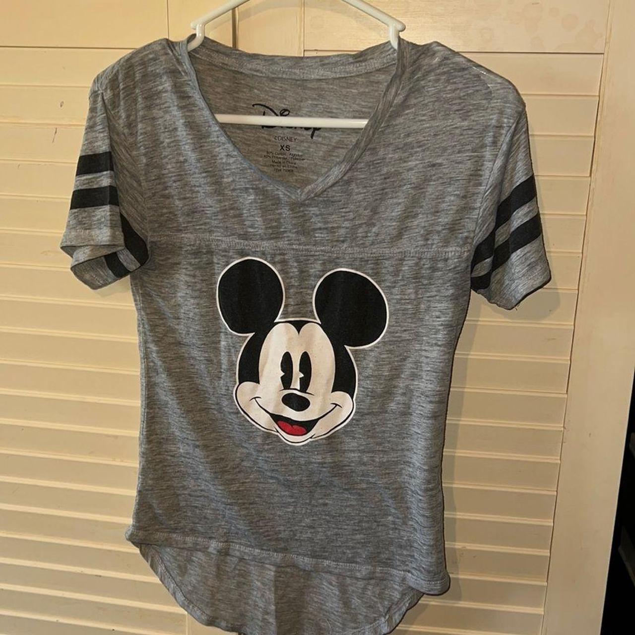 Disney Women's Black and Grey T-shirt | Depop