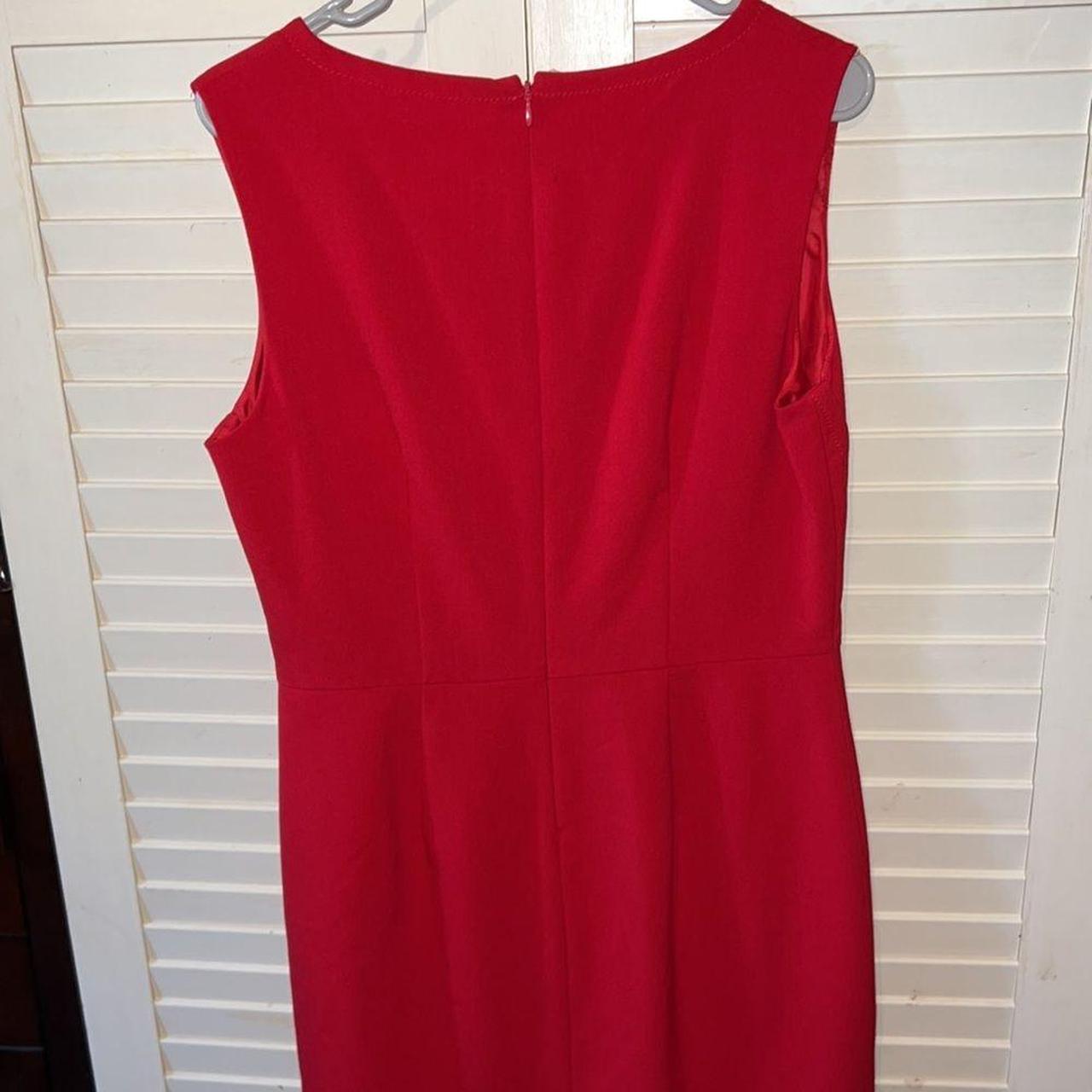 Calvin Klein fitted red dress, fully lined, has a... - Depop