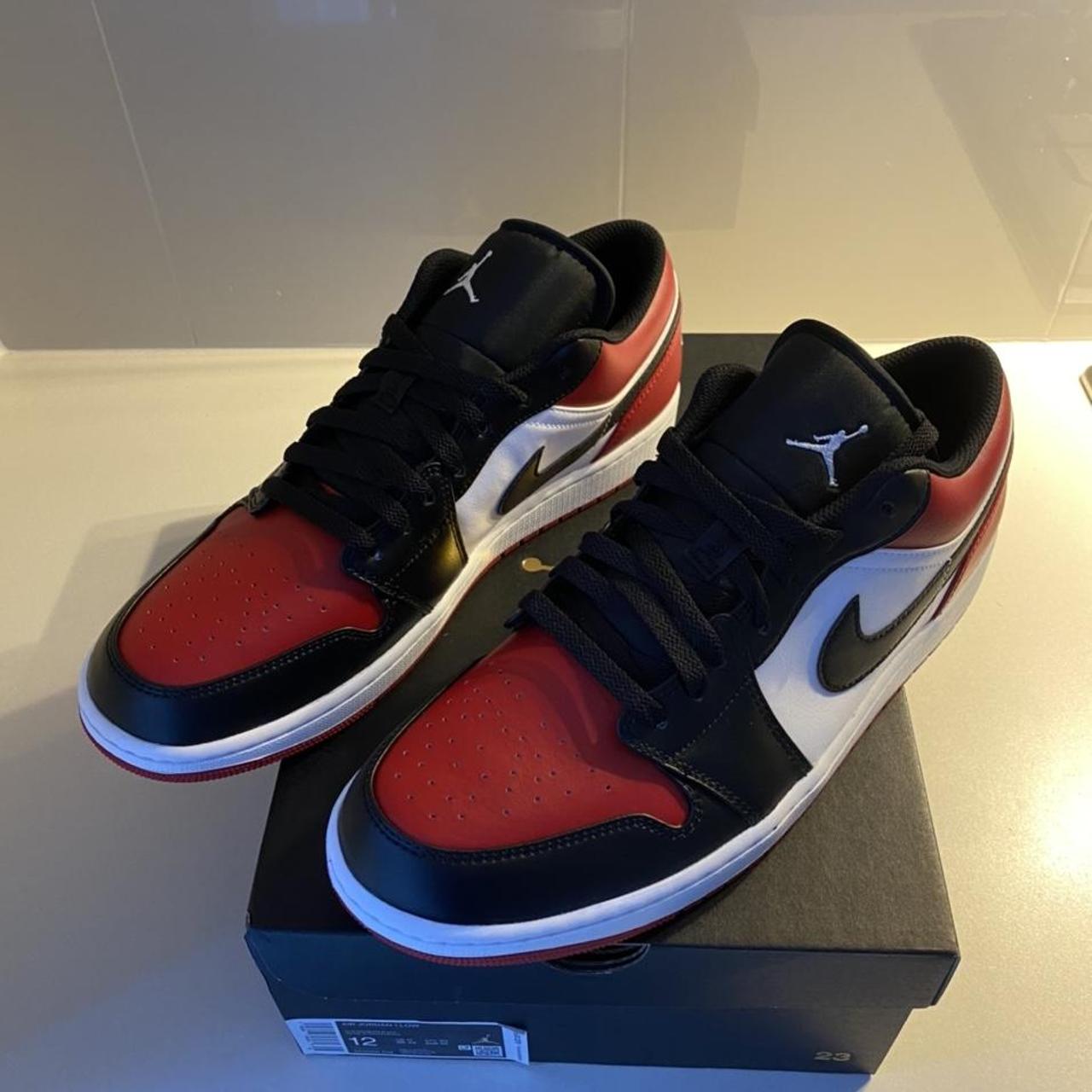 AIR JORDAN 1 LOW BRED TOE Brand new never worn... - Depop