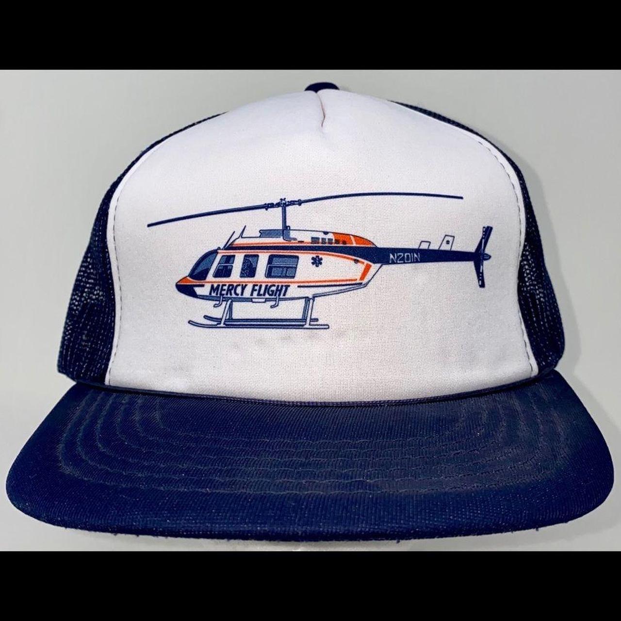Vintage Mercy Flight Helicopter Hat SnapBack... Depop