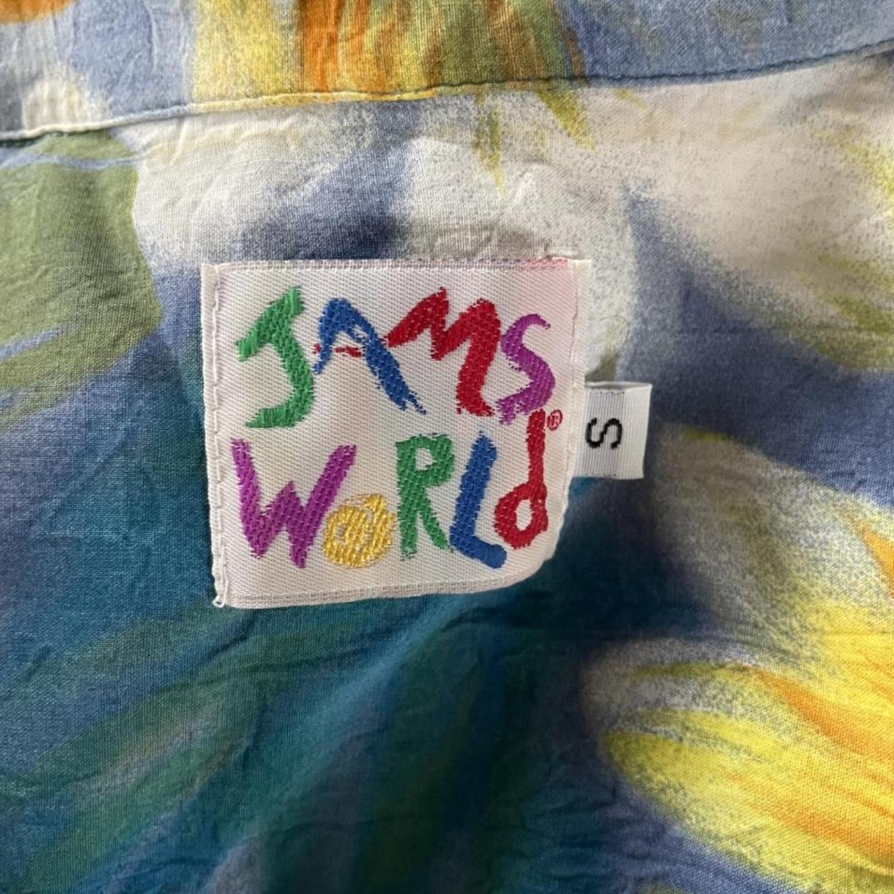 JAMS World Vintage Printed Button... Depop