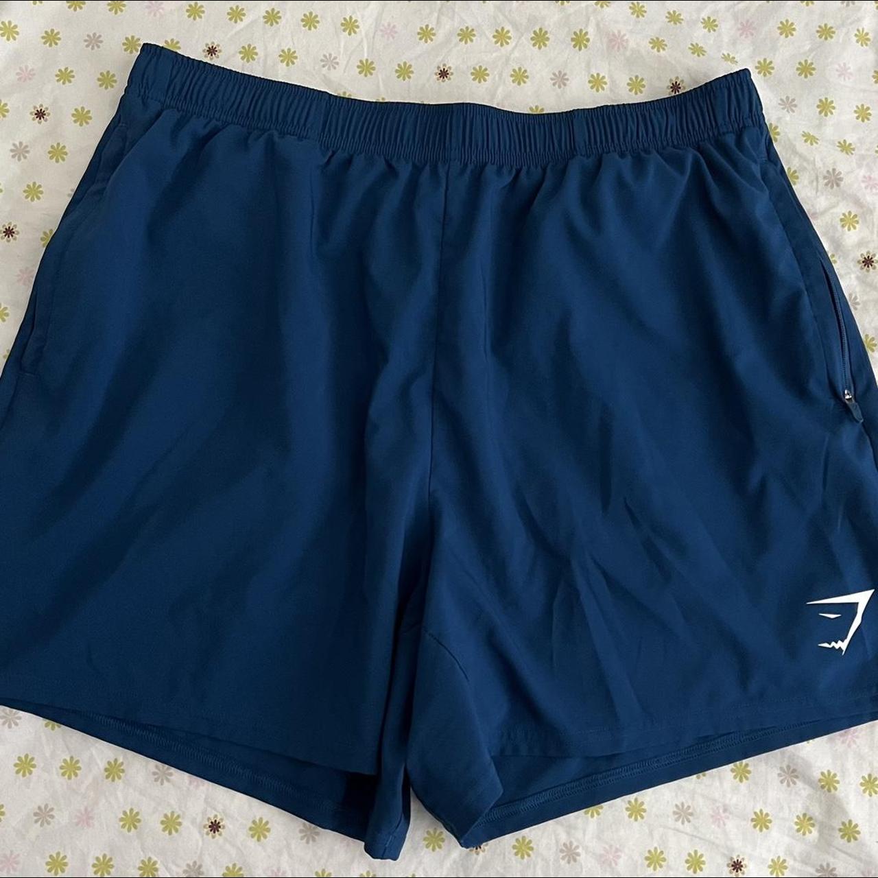 Gymshark navy short shorts, 5 inch inseam - Depop