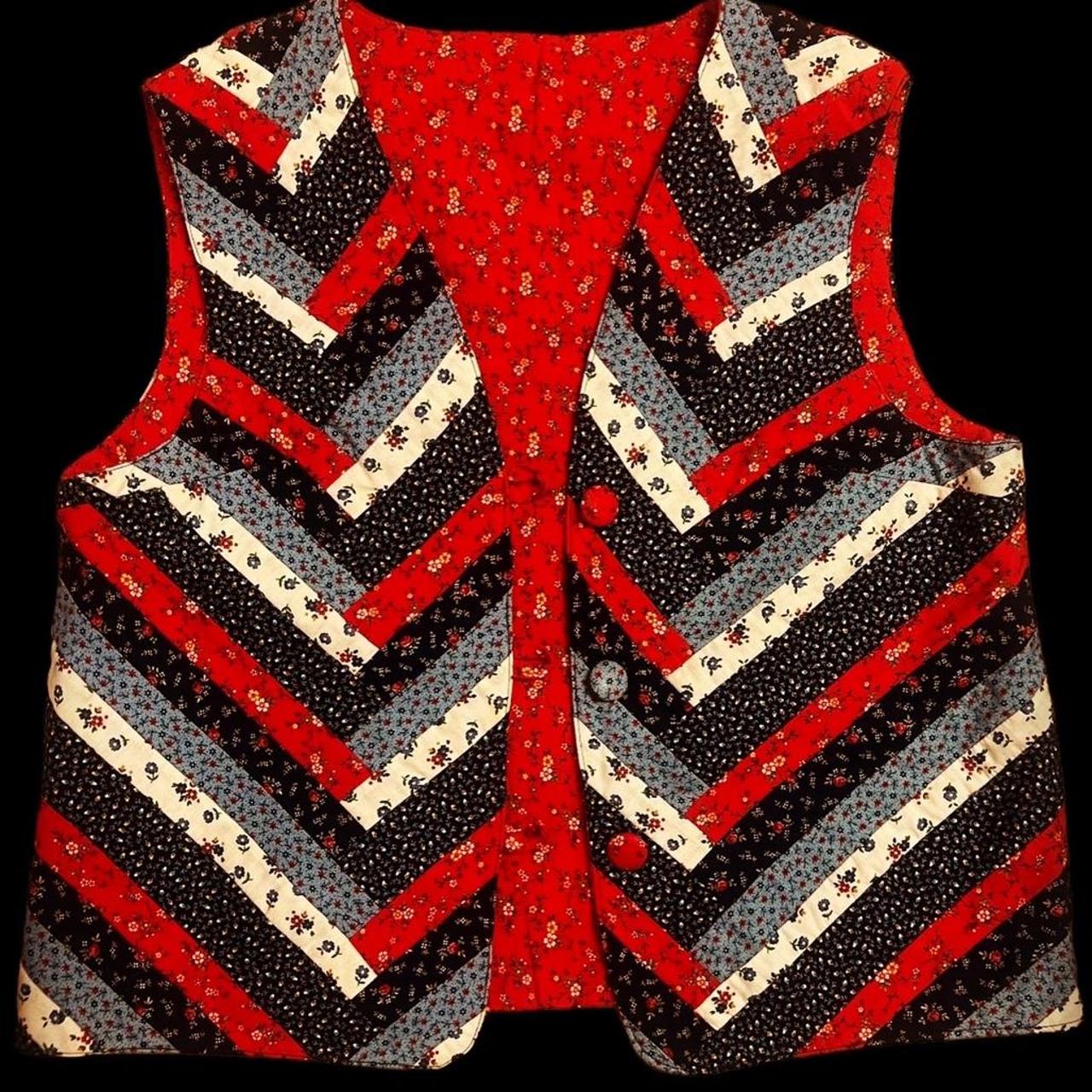 Great vintage quilted vest. Made by grandma ️ ️.... Depop