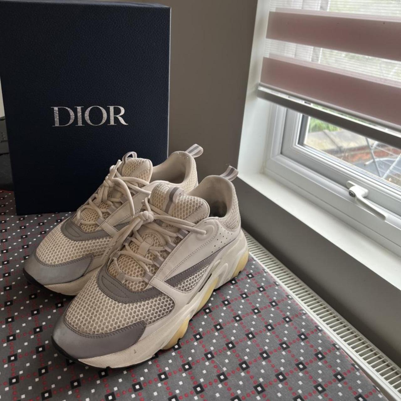 Dior runners shoes size 9 UK white colour Depop