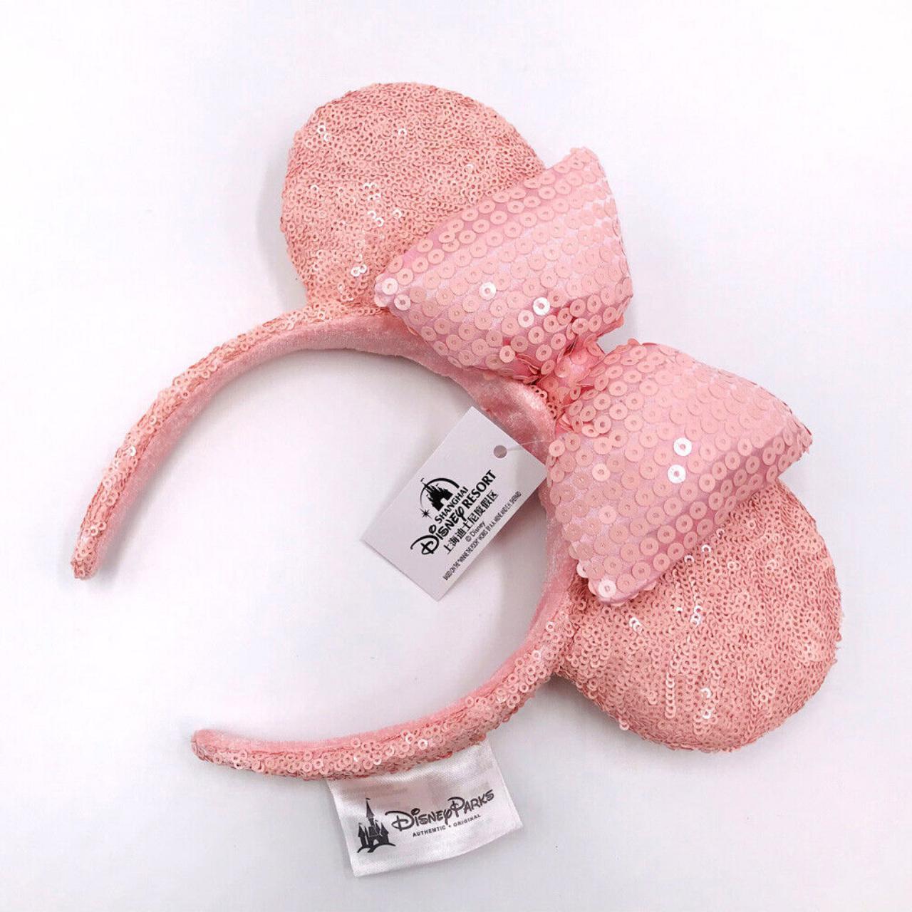 Disney Parks Millennial Pink Mickey Mouse Sequins - Depop