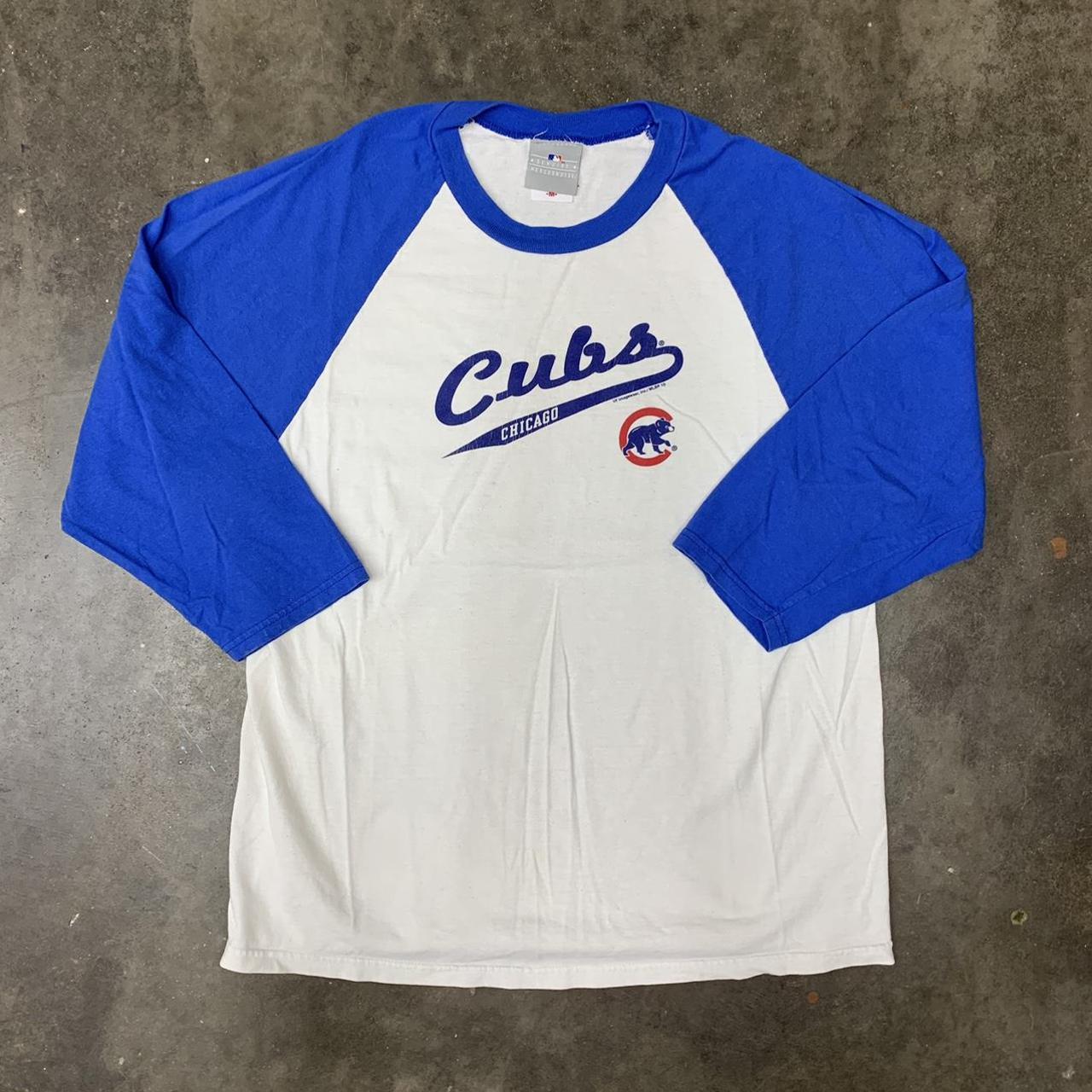 Official Chicago Cubs Long-Sleeved Tees, Cubs Raglan, Long-Sleeve T-Shirts