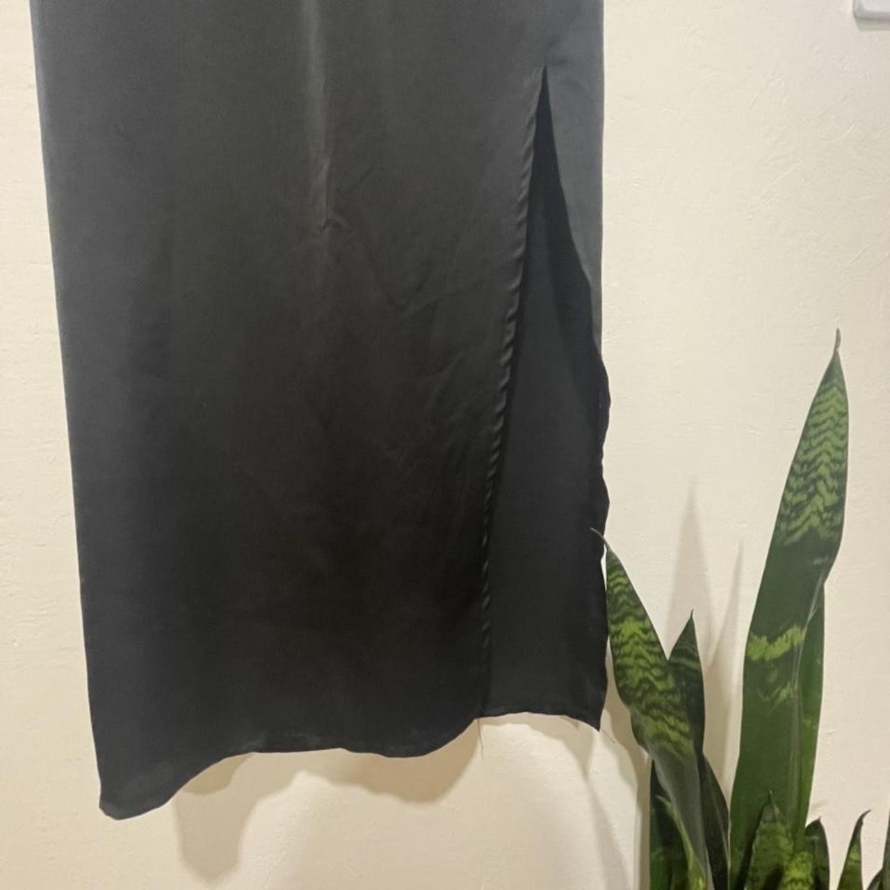 Long silk skirt with slit silkskirt whimsigothic... Depop