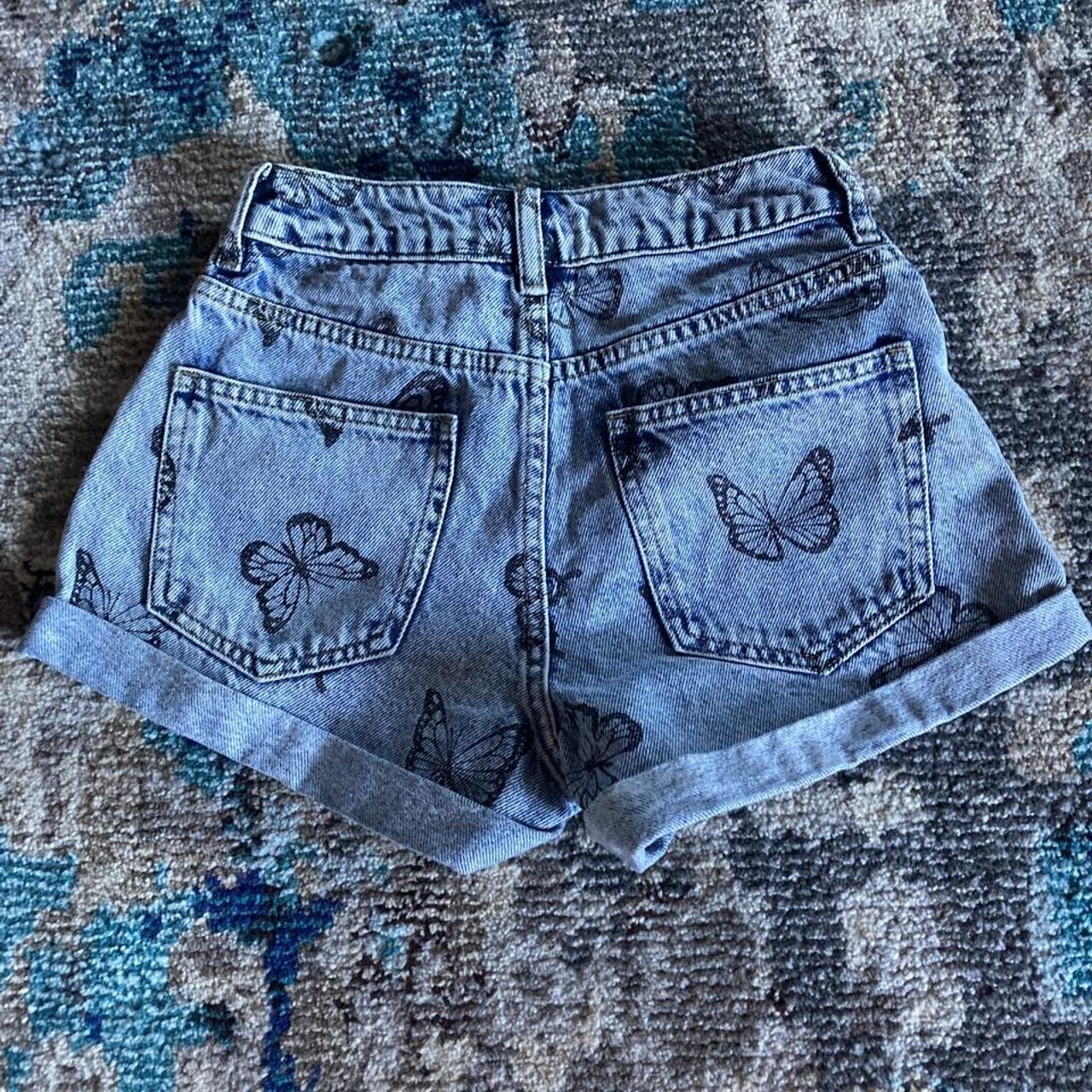 Butterfly jean shorts from pacsun size 23 pacsun... Depop