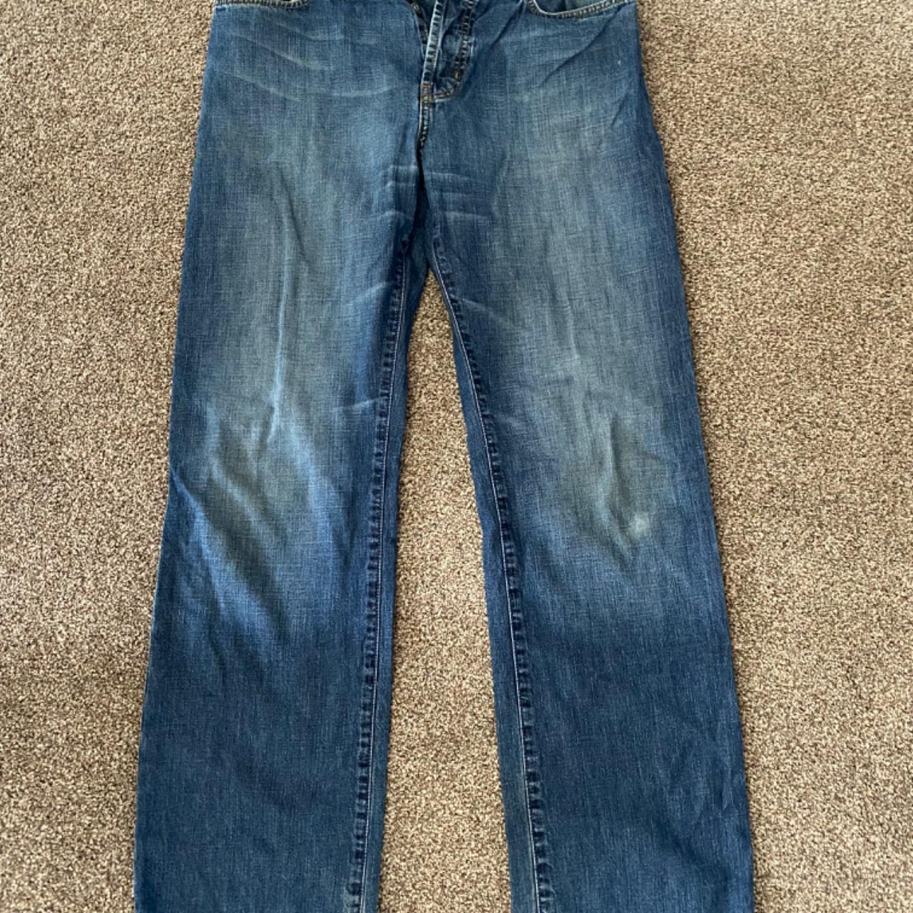 Men’s Original Blue Jeff Banks Bootcut Fit denim... - Depop