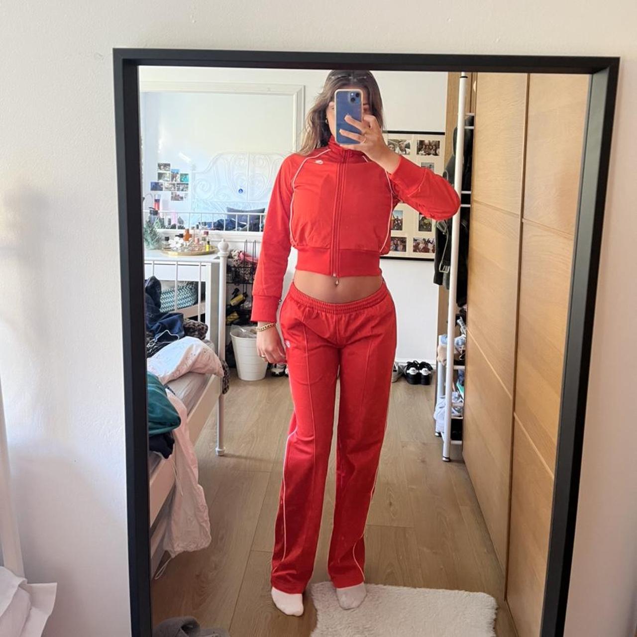 jd sports red nike tracksuit