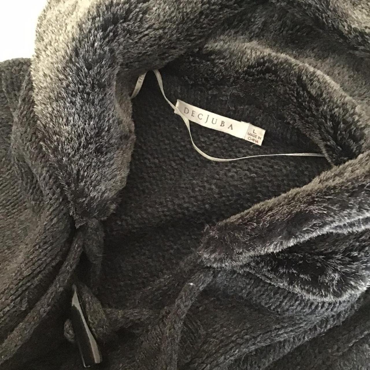 DecJuba grey duffle coat style hooded woollen... Depop