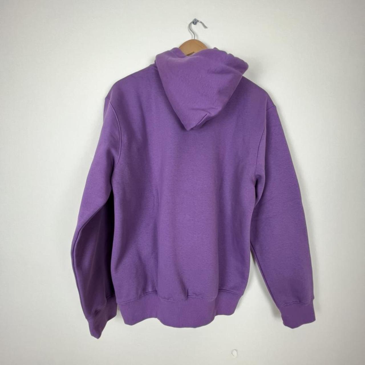 Carhartt embroidered graphic purple Hoody jumper... - Depop