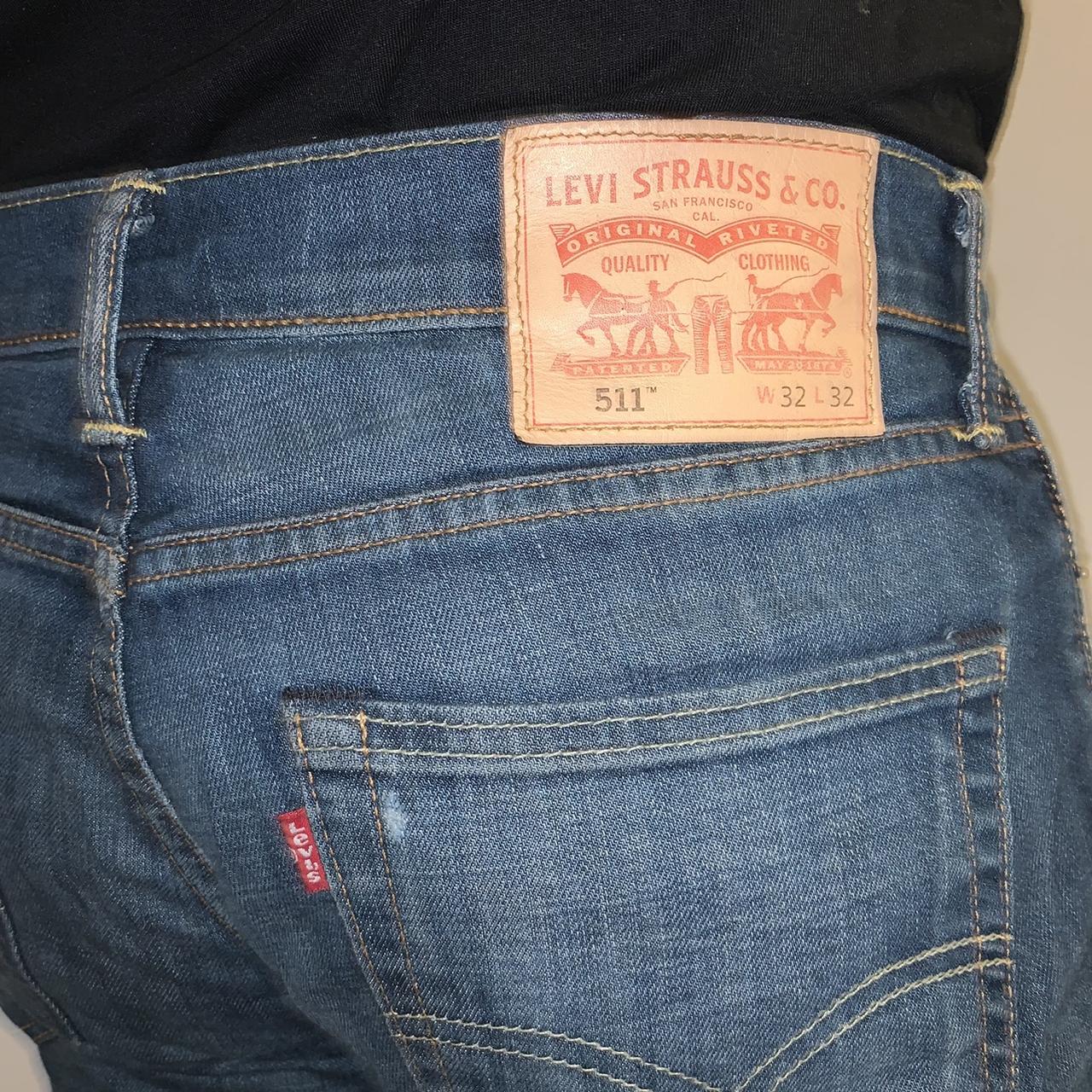 Levi's 511 in a blue wash, 32x32 VGC #levis #jeans - Depop