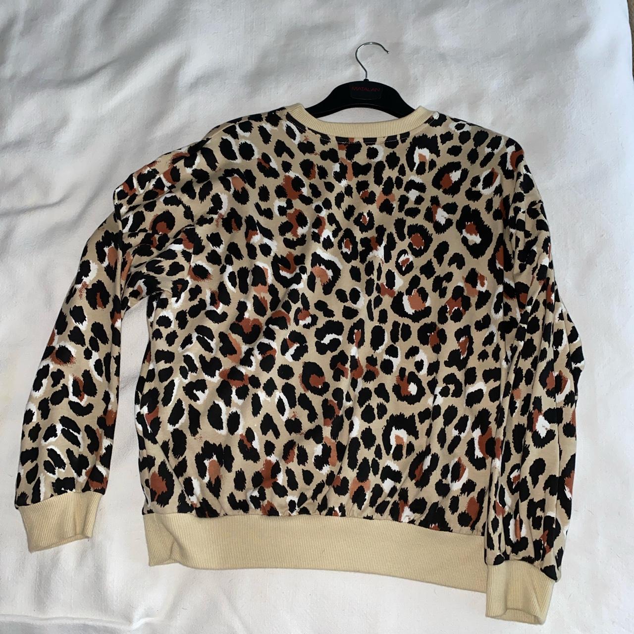 Leopard Print Bershka Jumper - super soft - LIKE... - Depop