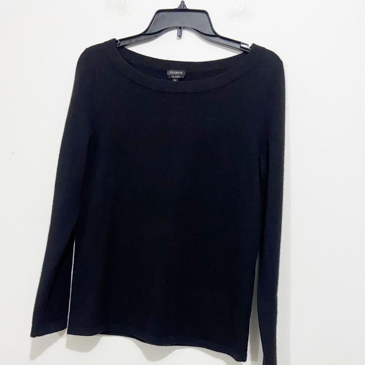 Talbots Pure Cashmere Black Top Sweater . Pre-own in... - Depop