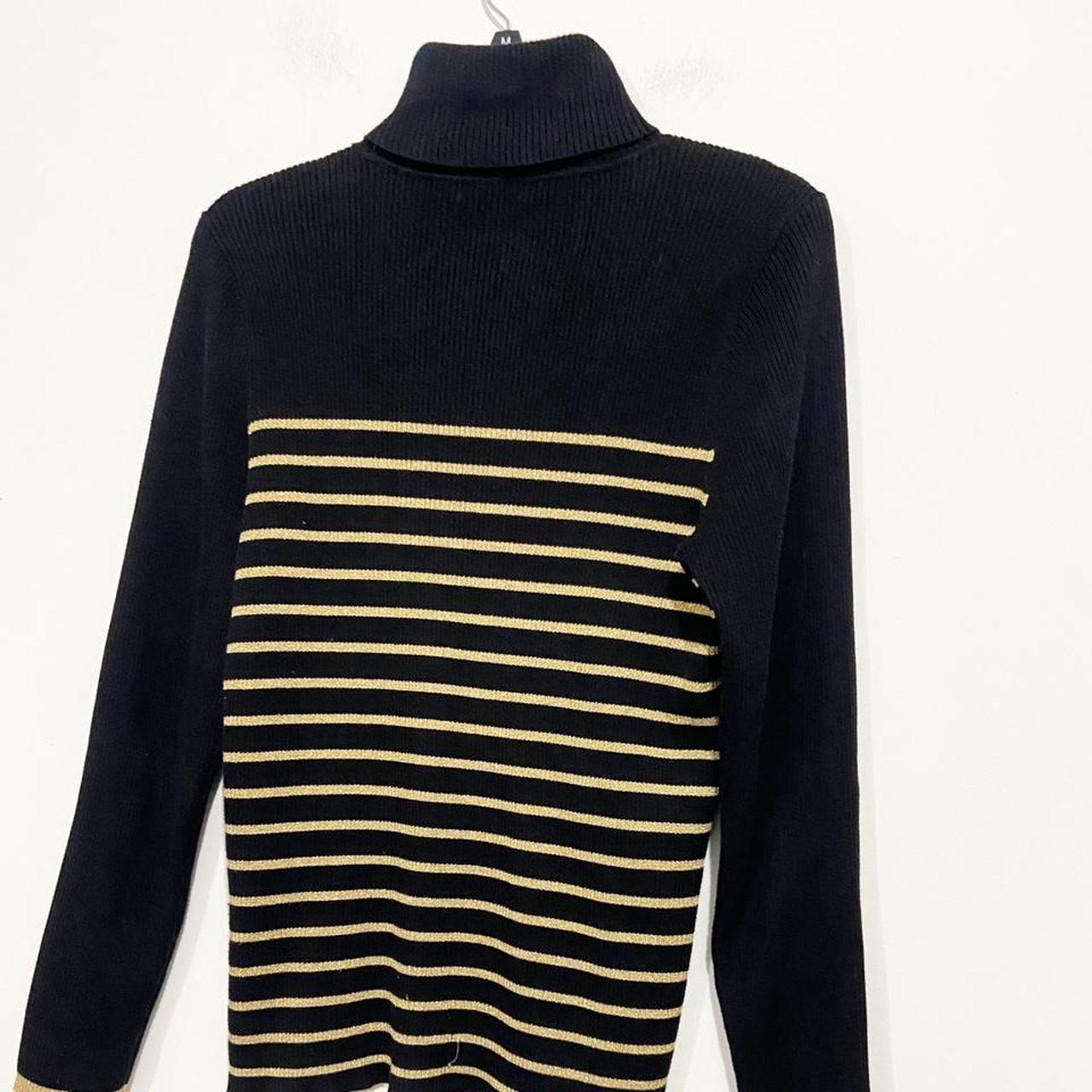 Lauren Ralph Lauren Black Gold Long Sleeve Sweater .... - Depop