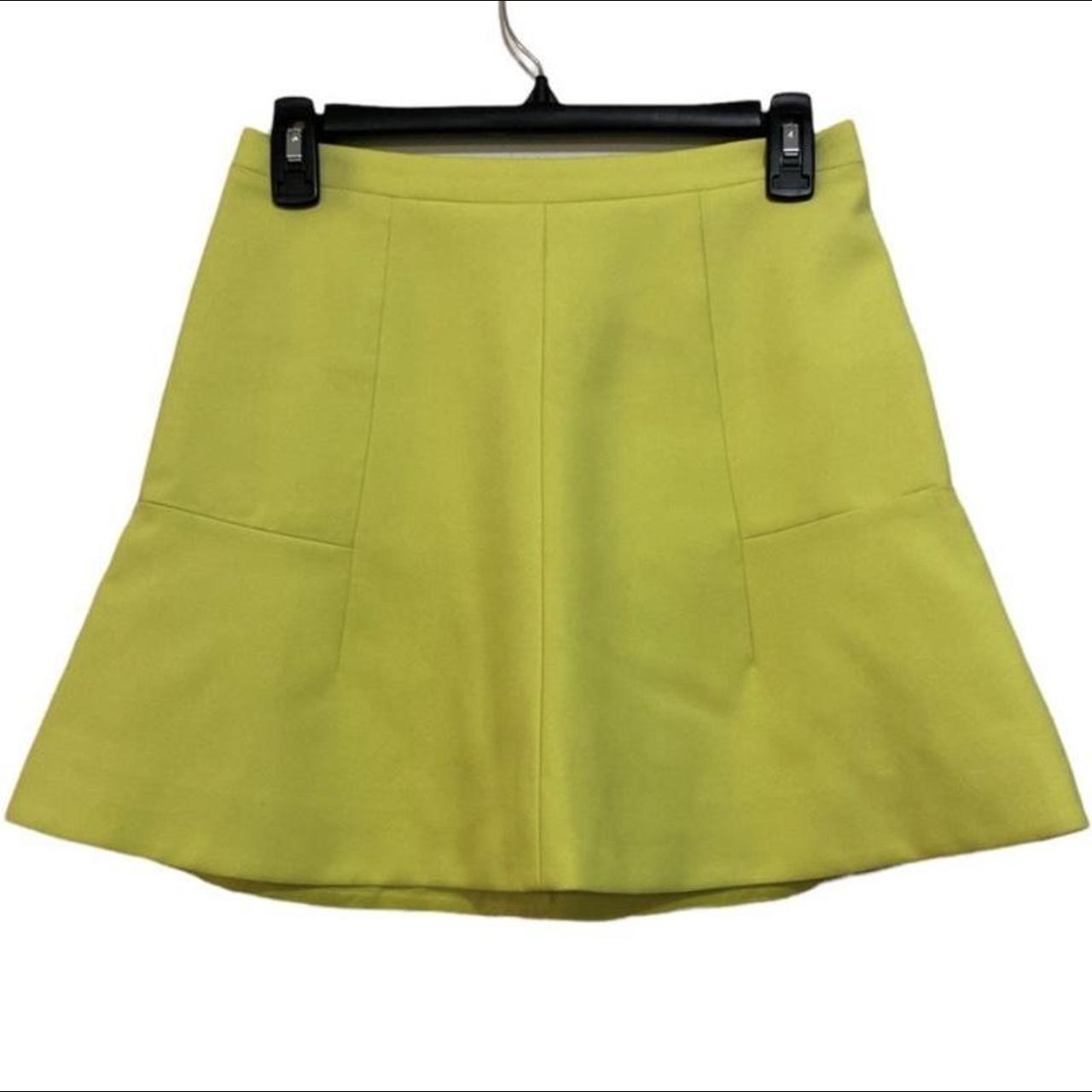 J.Crew Green Mini Skirt. Has zipper on the back. Non... Depop