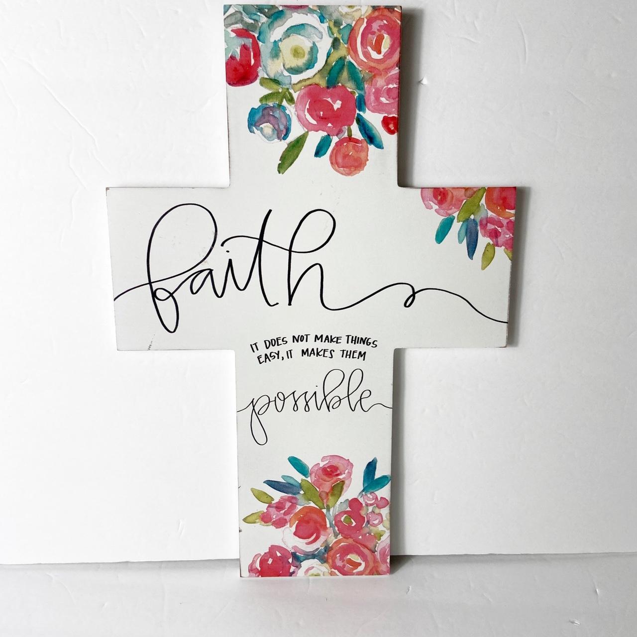 Faith Cross Wall Decor . New never use. In great... Depop
