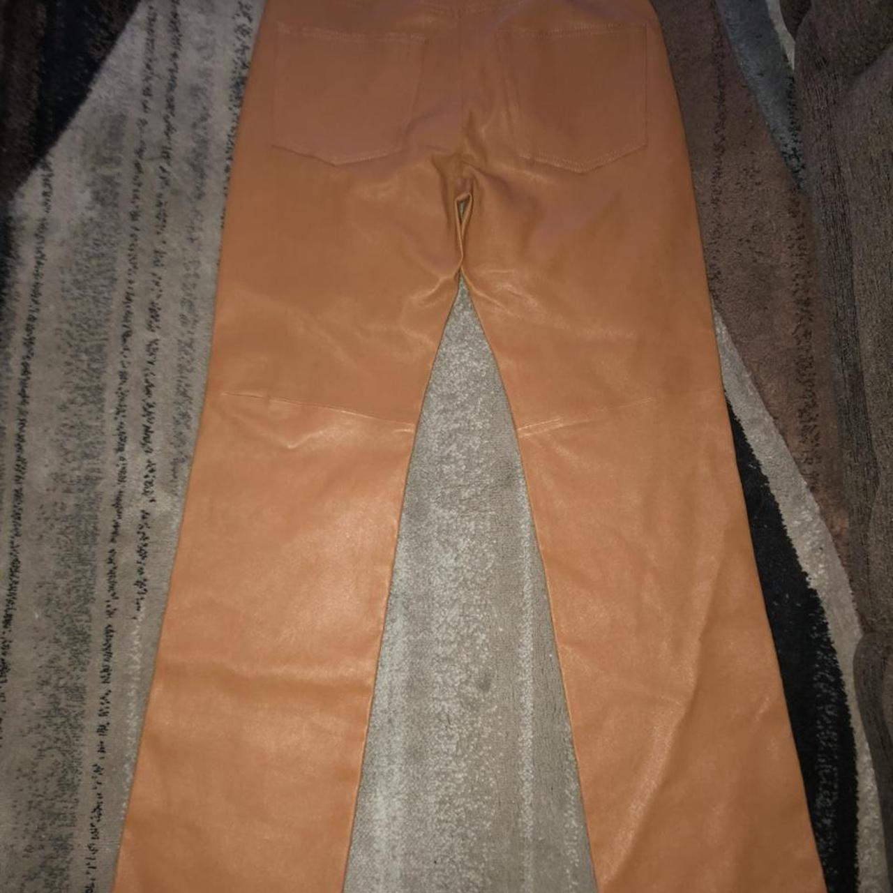 Cute stylish brown leather pants, new with tags(: - Depop