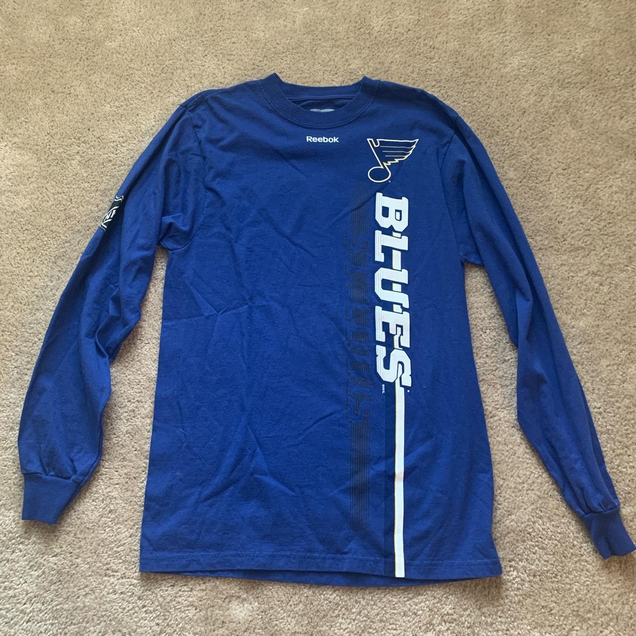 Vintage Reebok NHL St Louis Blues Long Sleeve T - Depop