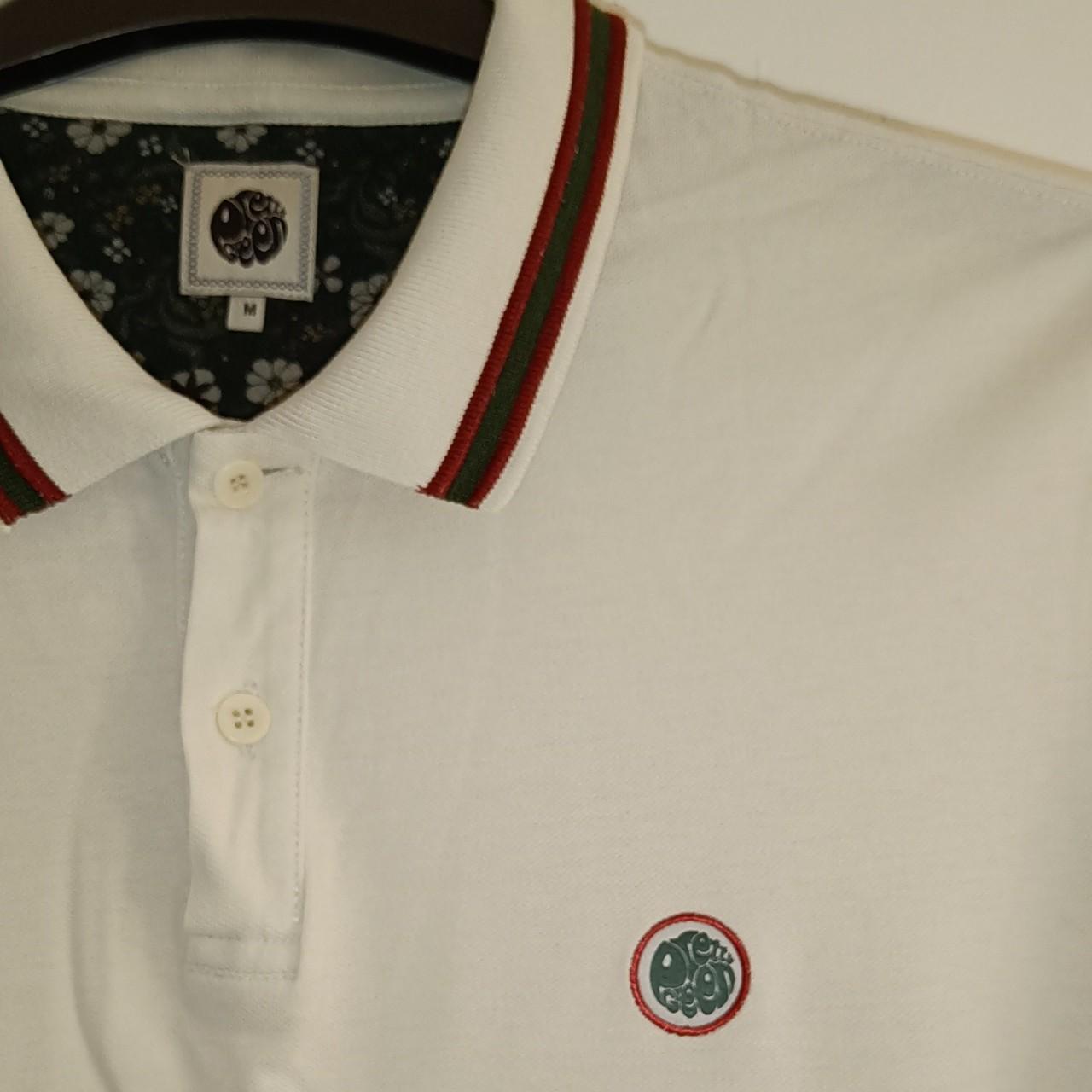 Pretty Green Short sleeve polo shirt Cream Depop