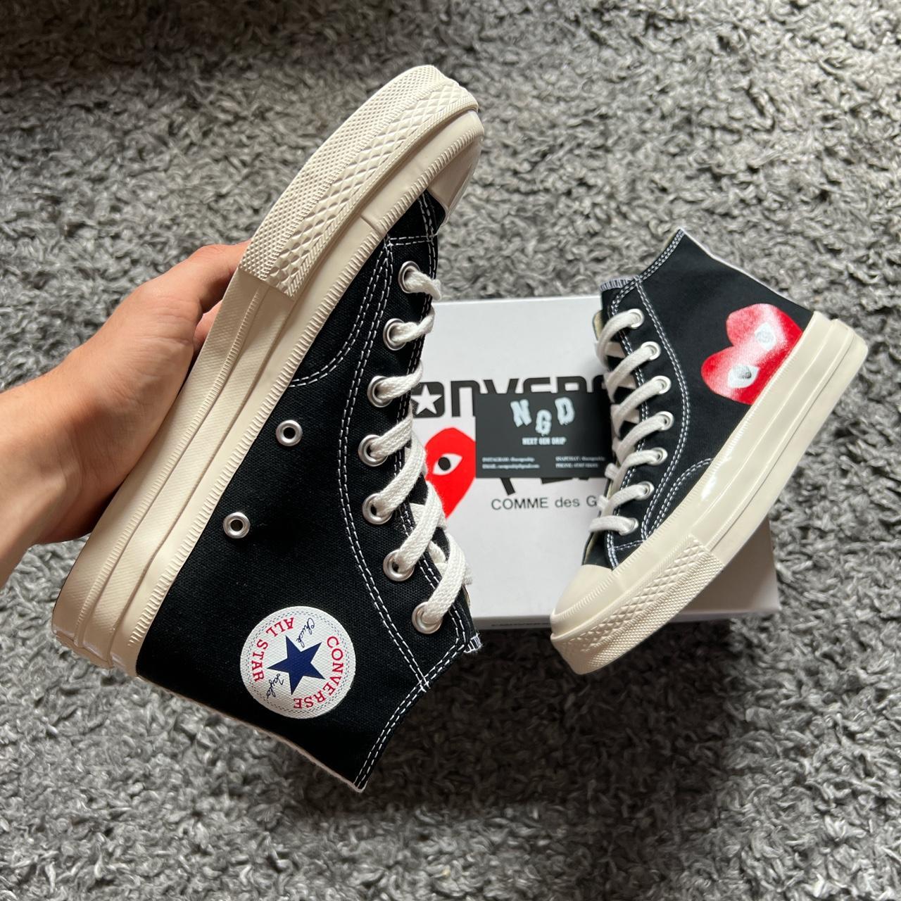 Comme Des Garçons CDG x Converse Black 👟 - Sizes... - Depop