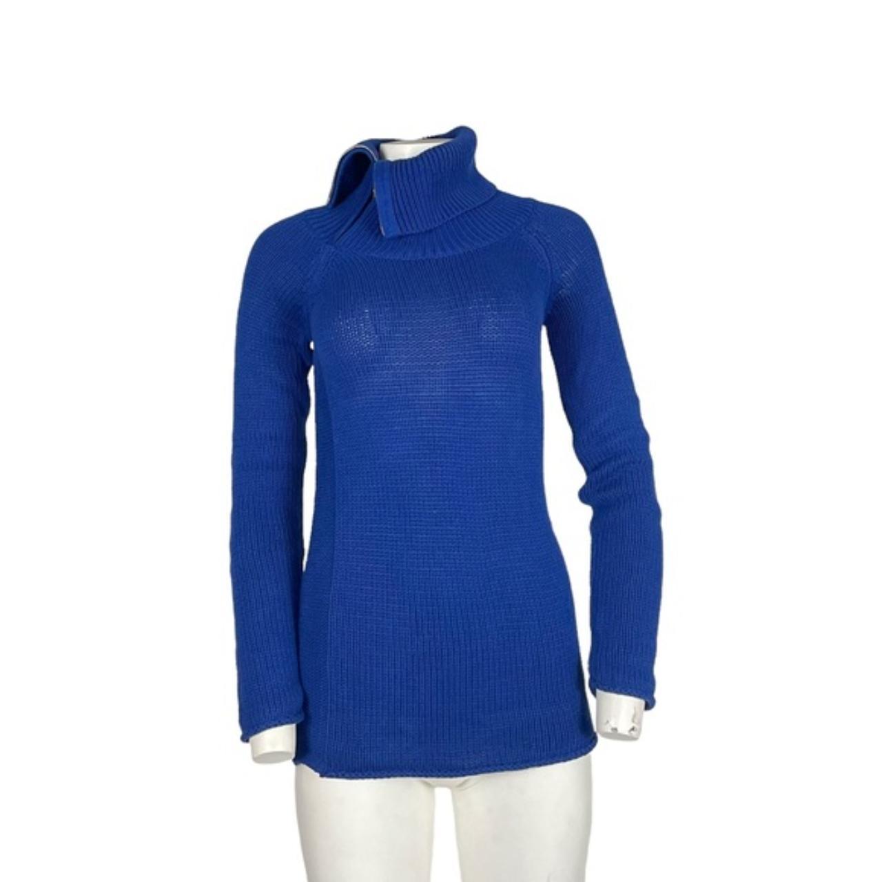 G By Guess Zipper Turtleneck Sweater Royal Blue Size... - Depop