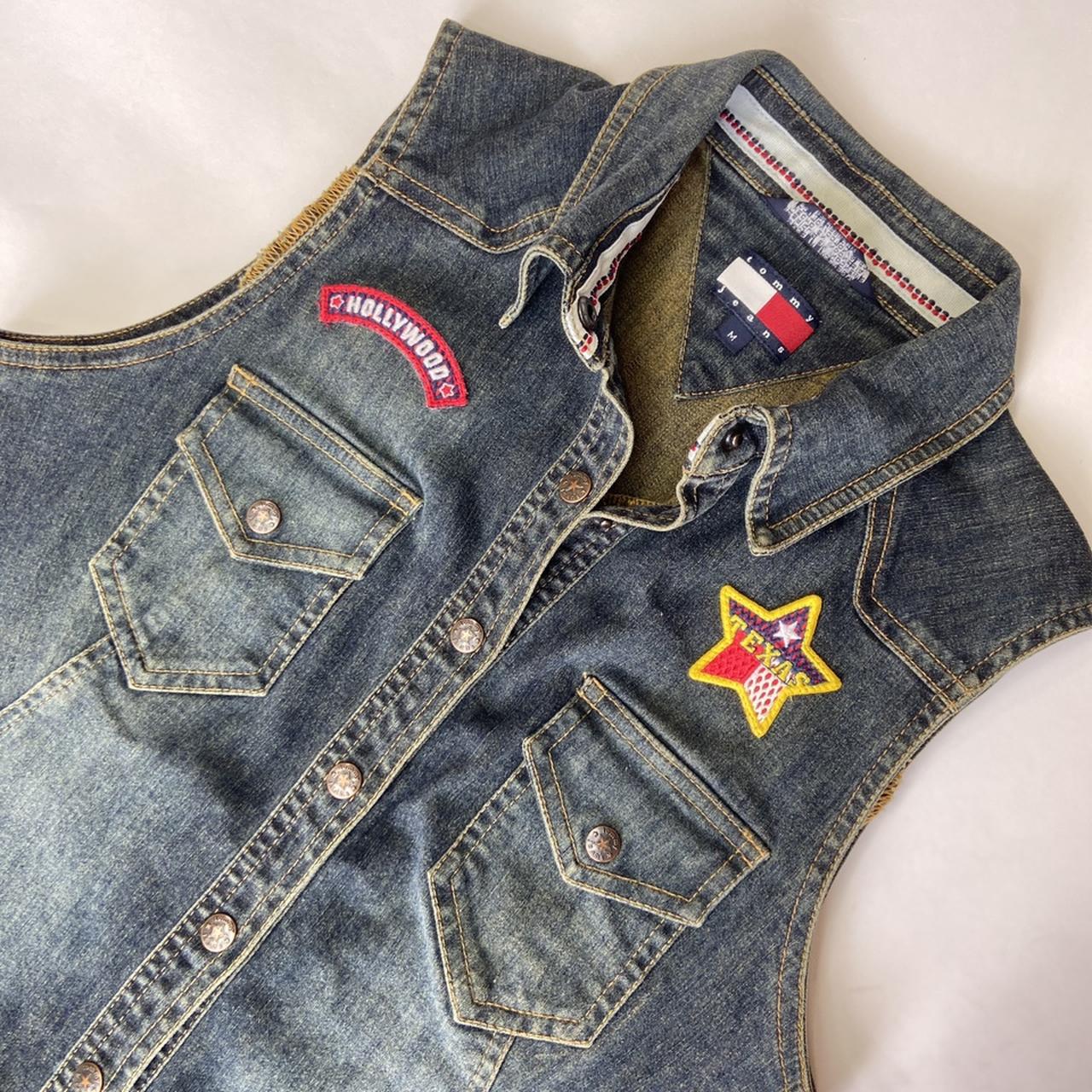 Tommy Hilfiger Vintage 2000s Denim Patch Button down... Depop