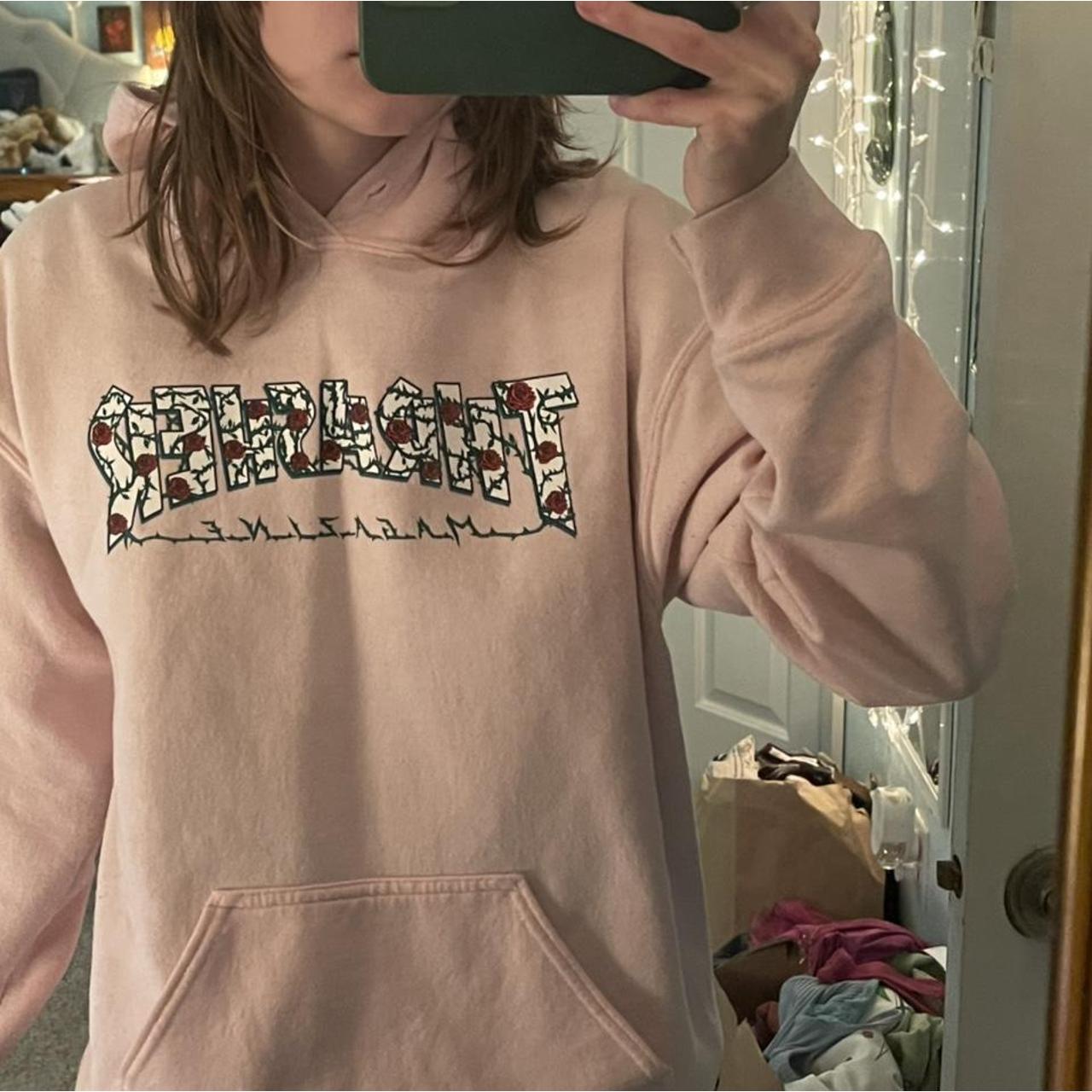 Thrasher Women's Pink Coat | Depop