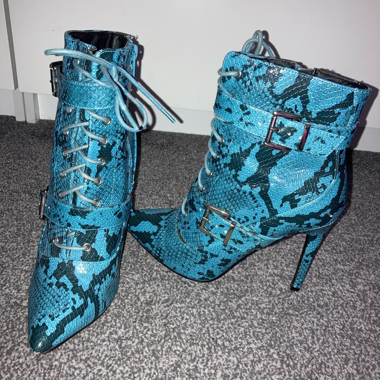 Women's Blue Boots | Depop