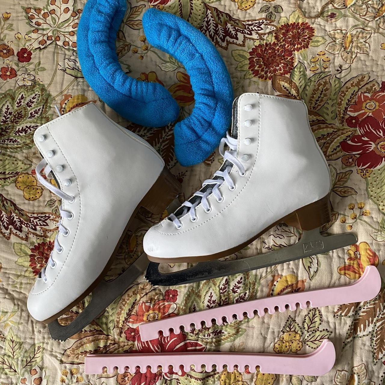 DBX ice skates with guards and blade covers (size 7) Depop