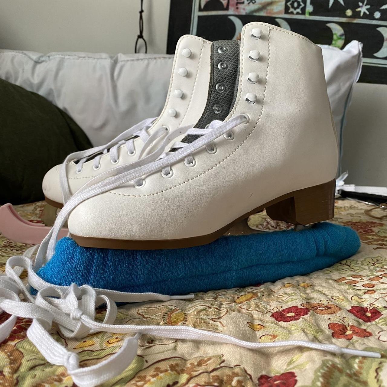 DBX ice skates with guards and blade covers (size 7) Depop