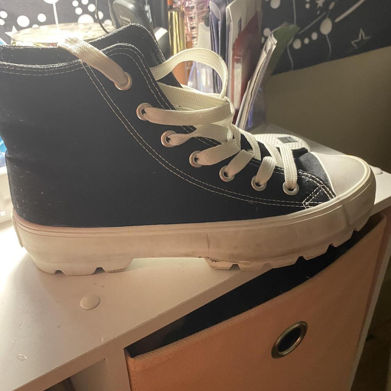 High top converse look alikes, worn few times ,... Depop